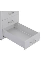 Living and Home Mobile Filing Cabinet Office Metal Unit 10 Drawers in White - thumbnail 5