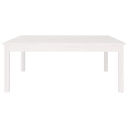 Berkfield Home Coffee Table White 100x100x40 cm Solid Wood Pine - Size: 100 x 100 x 40 cm - thumbnail 3