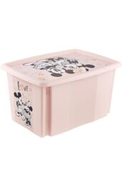 Keeeper Minnie Mouse Turn Around Stacking Box with Lid 45 Litre Nordic Pink - thumbnail 2
