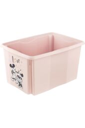 Keeeper Minnie Mouse Turn Around Stacking Box with Lid 45 Litre Nordic Pink - thumbnail 3