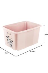 Keeeper Minnie Mouse Turn Around Stacking Box with Lid 45 Litre Nordic Pink - thumbnail 6