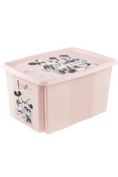 Keeeper Minnie Mouse Turn Around Stacking Box with Lid 45 Litre Nordic Pink