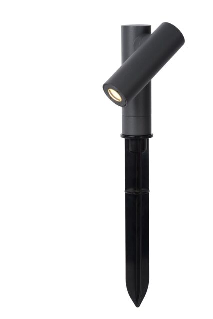 Lucide 'TATUM' Non Dimmable Tiltable Spike Garden Outdoor LED Spotlight in Black - image 1