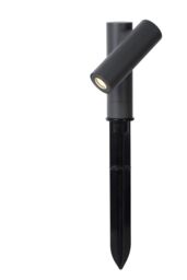Lucide 'TATUM' Non Dimmable Tiltable Spike Garden Outdoor LED Spotlight in Black - thumbnail 1