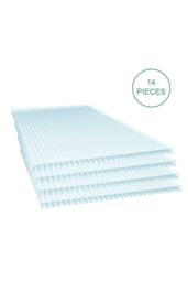 Living and Home 28Pcs Clear Polycarbonate Sheets for Greenhouse Covering - thumbnail 6