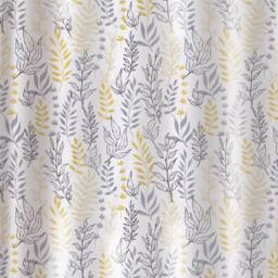 Showerdrape Fernland Grey & Yellow Shower Curtain - thumbnail 4