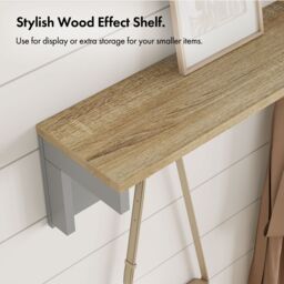 VonHaus Ash Hall Wall Mounted 7 Coat Hooks with Shelf in Grey - Size: 1 Pack - thumbnail 6