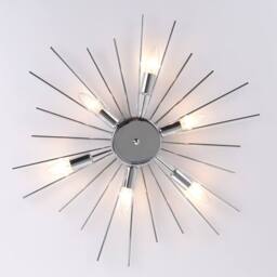 Garwarm 6 - Light 60cm Dimmable Sputnik Flush Mount in Metallic Silver - thumbnail 2