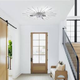 Garwarm 6 - Light 60cm Dimmable Sputnik Flush Mount in Metallic Silver - thumbnail 4