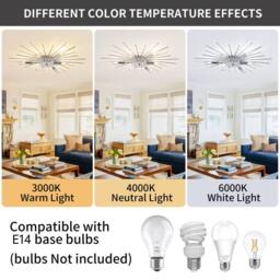 Garwarm 6 - Light 60cm Dimmable Sputnik Flush Mount in Metallic Silver - thumbnail 9