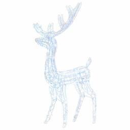 Berkfield Home Acrylic Reindeer Christmas Decoration 140 LEDs 120 cm Cold White