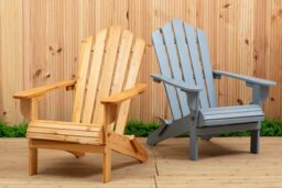 Orsina Natural Finish Chair, Water-Resistance Indoor Armchair, Garden Chair, Lawn Chair in Brown - thumbnail 2