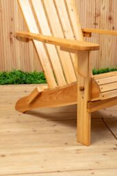 Orsina Natural Finish Chair, Water-Resistance Indoor Armchair, Garden Chair, Lawn Chair in Brown - thumbnail 4