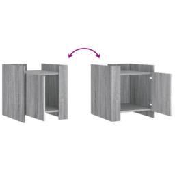 Berkfield Home Decorative Bedside Cabinet Grey Sonoma 45x50x50 cm Engineered Wood - Size: 45 x 50 x 50 cm - thumbnail 8