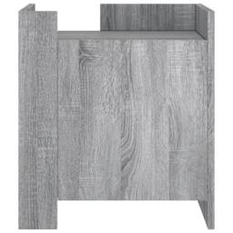 Berkfield Home Decorative Bedside Cabinet Grey Sonoma 45x50x50 cm Engineered Wood - Size: 45 x 50 x 50 cm - thumbnail 4