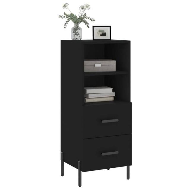 Berkfield Home Sideboard Black 34.5x34x90 cm Engineered Wood - image 1