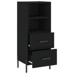 Berkfield Home Sideboard Black 34.5x34x90 cm Engineered Wood - thumbnail 5