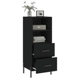Berkfield Home Sideboard Black 34.5x34x90 cm Engineered Wood - thumbnail 4