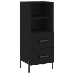 Berkfield Home Sideboard Black 34.5x34x90 cm Engineered Wood - thumbnail 3