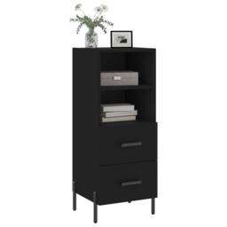 Berkfield Home Sideboard Black 34.5x34x90 cm Engineered Wood - thumbnail 1