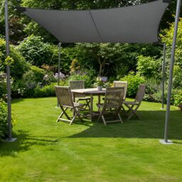 Primrose 3.6m Square Pro Waterproof Garden Sail Shade Canopy 98% UV Block in Charcoal - thumbnail 1
