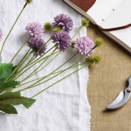 Sostter Purple Chrysanthemum Faux Flower Bouquet in Green - thumbnail 2