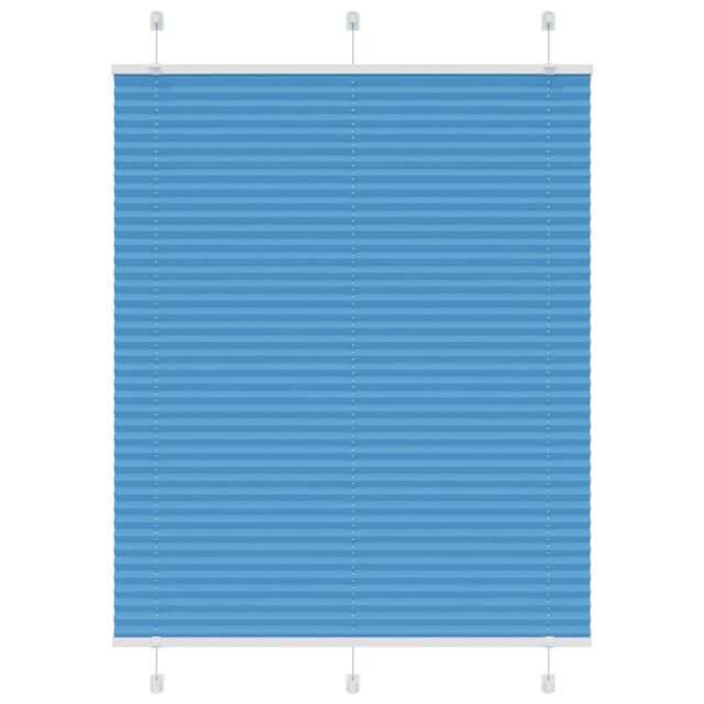 Berkfield Home Pleated Blind Blue 110x100 cm Fabric Width 109.4 cm Polyester - image 1