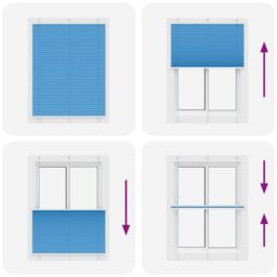 Berkfield Home Pleated Blind Blue 110x100 cm Fabric Width 109.4 cm Polyester - thumbnail 5