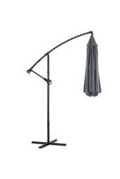 Garden Sanctuary Garden 3m Banana Parasol Large Cantileverwith Cross Base in Dark Grey - thumbnail 4