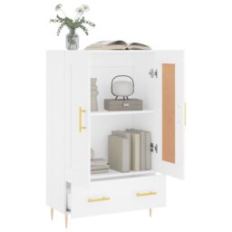 Berkfield Home Highboard White 69.5x31x115 cm Engineered Wood - thumbnail 4