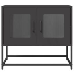 Berkfield Home TV Cabinet Black 68x39x60.5 cm Cold-rolled Steel - thumbnail 6