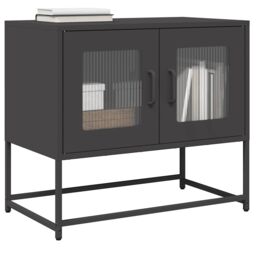 Berkfield Home TV Cabinet Black 68x39x60.5 cm Cold-rolled Steel