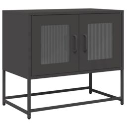 Berkfield Home TV Cabinet Black 68x39x60.5 cm Cold-rolled Steel - thumbnail 2