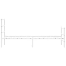 Berkfield Home Metal Bed Frame without Mattress with Footboard¬†White 80x200cm in White - Size: 80x200 cm - thumbnail 6
