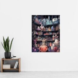 "Artery8 Alchemist Laboratory Crystals Potions Fantasy Art Wall Art Print - Size: W24"" x H32""" - thumbnail 4