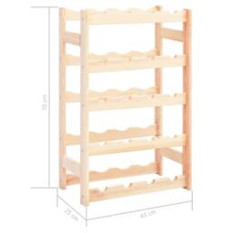 Berkfield Home Durable Wine Rack for 20 Bottles Pinewood in Beige - thumbnail 6