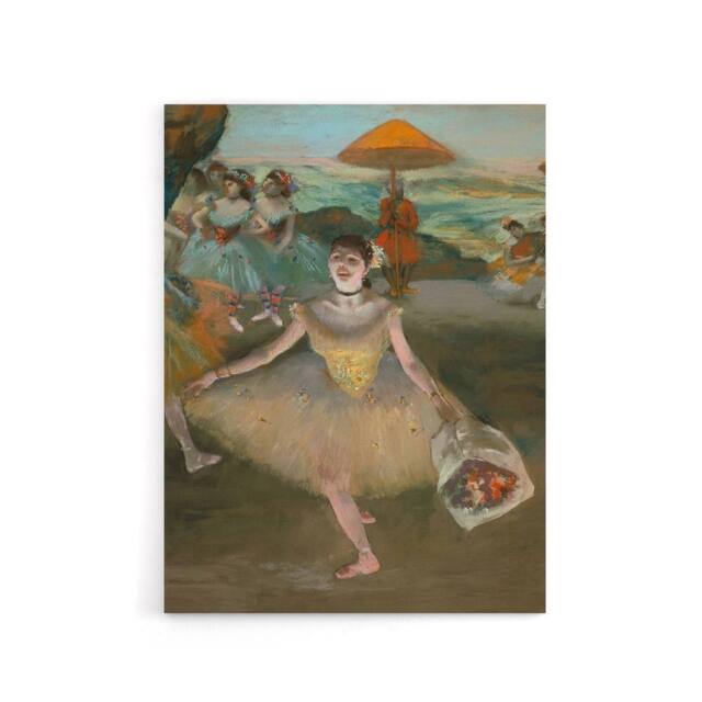 "Artery8 Dancer with Bouquet Bowing Edgar Degas Vintage Canvas Wall Art - Size: W18"" x H24""" - image 1