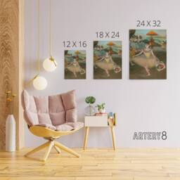 "Artery8 Dancer with Bouquet Bowing Edgar Degas Vintage Canvas Wall Art - Size: W18"" x H24""" - thumbnail 4