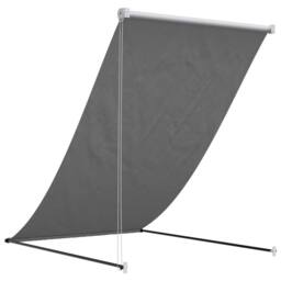 Berkfield Home Retractable Awning Anthracite 150x150 cm Fabric & Steel in Black - thumbnail 5