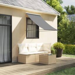 Berkfield Home Retractable Awning Anthracite 150x150 cm Fabric & Steel in Black