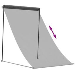 Berkfield Home Retractable Awning Anthracite 150x150 cm Fabric & Steel in Black - thumbnail 6