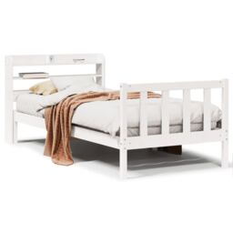 Berkfield Home Bed Frame without Mattress White 100x200 cm Solid Wood Pine - thumbnail 2