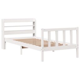 Berkfield Home Bed Frame without Mattress White 100x200 cm Solid Wood Pine - thumbnail 3