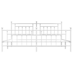 Berkfield Home Metal Bed Frame with Headboard & Footboard White 193x203 cm - thumbnail 6