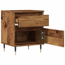 Berkfield Home Bedside Cabinets 2 pcs Old Wood 40x35x50 cm Engineered Wood in Brown - Size: 40 x 35 x 50 cm - thumbnail 4