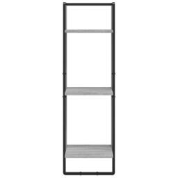 Berkfield Home 3-Tier Wall Shelf Grey Sonoma 30x25x100 cm Engineered Wood - Size: 30 x 25 x 100 cm - thumbnail 4