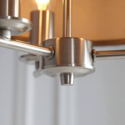 First Choice Lighting Chatsworth - Brushed Chrome Semi Flush Light with Slate Grey Shade in Silver - thumbnail 2