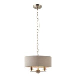 First Choice Lighting Chatsworth - Brushed Chrome Semi Flush Light with Slate Grey Shade in Silver - thumbnail 6