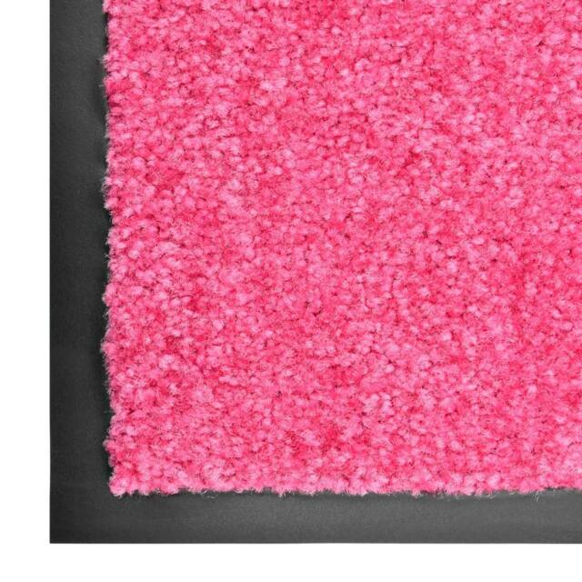 Berkfield Home Pliable Doormat Washable Pink 40x60 cm - image 1