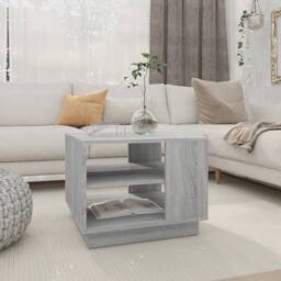 Berkfield Home Modern Coffee Table Grey Sonoma 55x55x43 cm Engineered Wood - Size: 55 x 55 x 43 cm - thumbnail 2